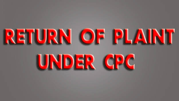 procedure of returning a plaint under CPC
