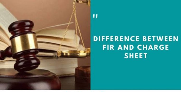 Difference between charge sheet and FIR