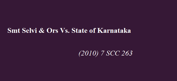 selvi vs. state of Karnataka