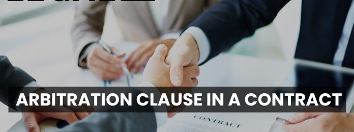 Arbitration clause in contracts